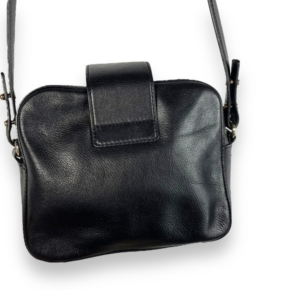 Kate Spade Leather Shoulder Cross Body Twist Lock Handbag Purse, Black - Picture 14 of 16